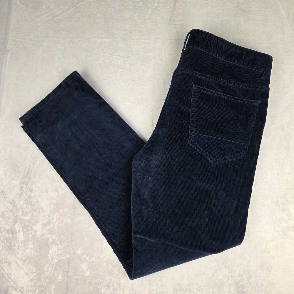 Spoke‎ Corduroy Trousers Blue Cord Fives Cotton Stretch Build A Men's 33x30 Dark